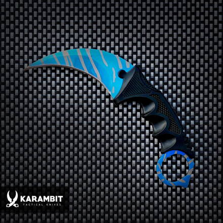 KARAMBIT Tiger Tooth Blue